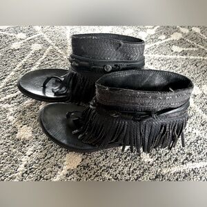 Free People Vintage Fringe Sandals